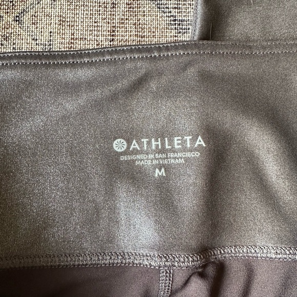 Athleta Shimmer Leggings size Women’s Medium (gray) - Picture 2 of 5